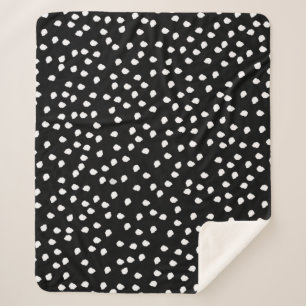 Polka Dot baby Black and White Sherpadecke
