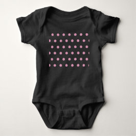 Polka Dot Baby Bodysuit (Midnight Blue & Soft Pink Strampler