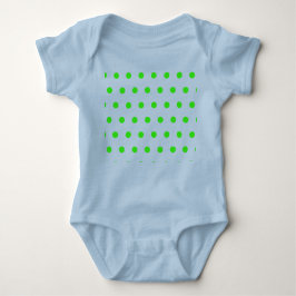 Polka Dot Baby Bodysuit (Navy Blue & Lime Green) Baby Strampler