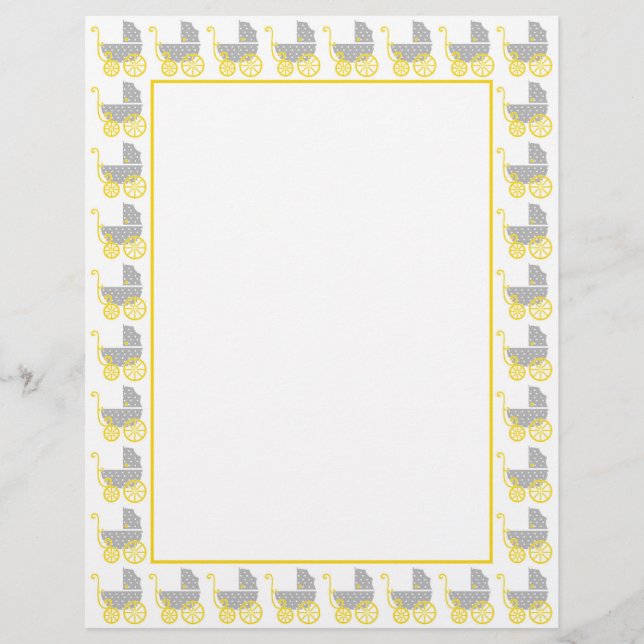 Polka-dot Baby Carriage Border Print (Vorderseite)