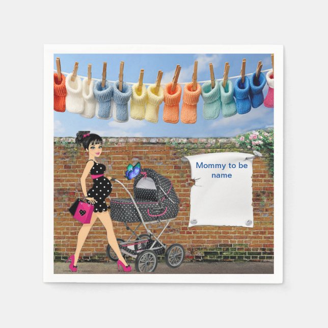 Polka-Dot Baby Dusche Serviette (Vorderseite)