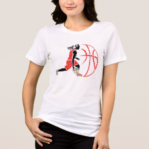 Polka-Dot-Basketball Internationaler Tag Tri-Blend Shirt