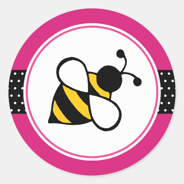 Polka Dot Bee Stickers (Vorderseite)