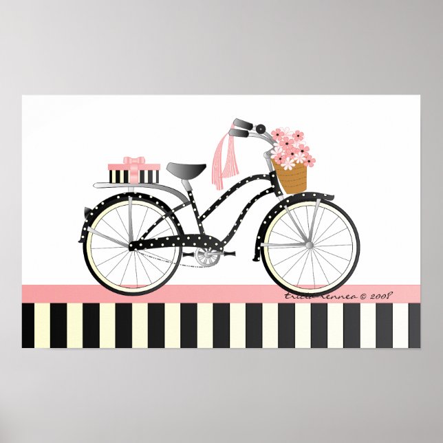 Polka Dot Bicycle Poster (Vorne)