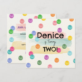 Polka Dot Birthday Party Einladung