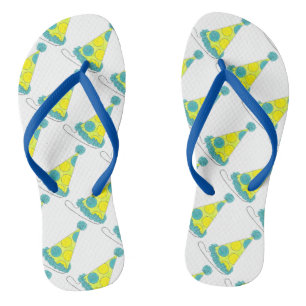 Polka Dot Birthday Party Hat Flip Flops
