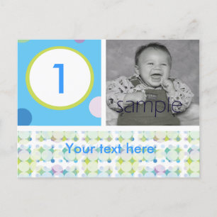 Polka Dot Birthday Party Postkarte