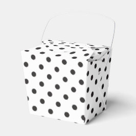 Polka Dot Black and White Wedding Party Geschenkschachtel