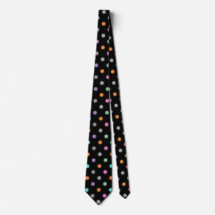 Polka Dot BLACK PASTEL PATTERN KRAWATTE