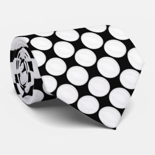 Polka Dot Black & White Krawatte