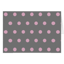 Polka Dot Blank Cards (dunkelgrau und weich rosa)