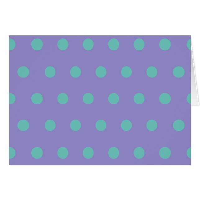 Polka Dot Blank Cards (Lavender & Aqua) (Vorderseite (Horizontal))