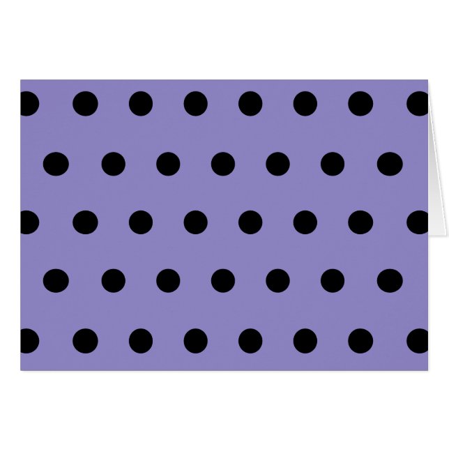 Polka Dot Blank Cards (Lavender & Black) (Vorderseite (Horizontal))