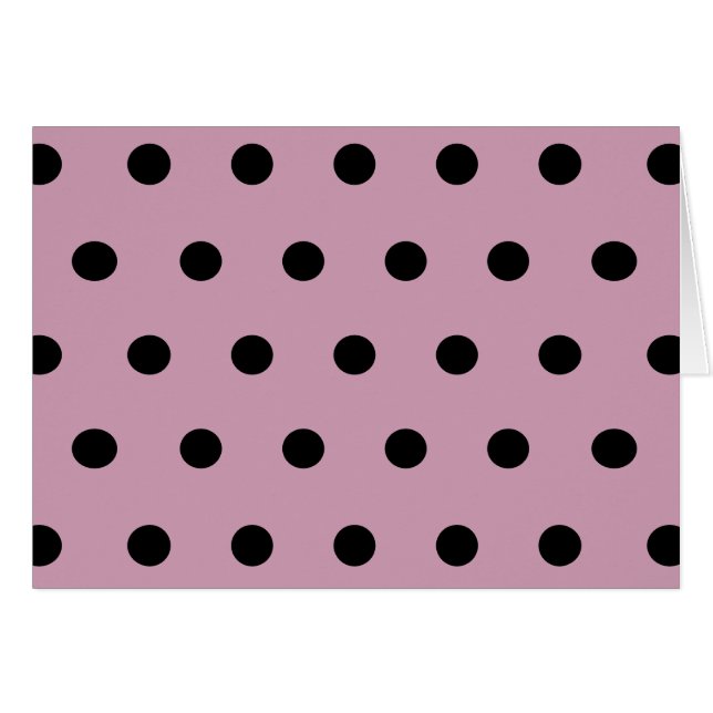 Polka Dot Blank Cards (rosa & schwarz) (Vorderseite (Horizontal))