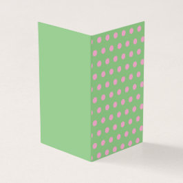 Polka Dot Blank Greeting Card (Seite Grün & Rosa)
