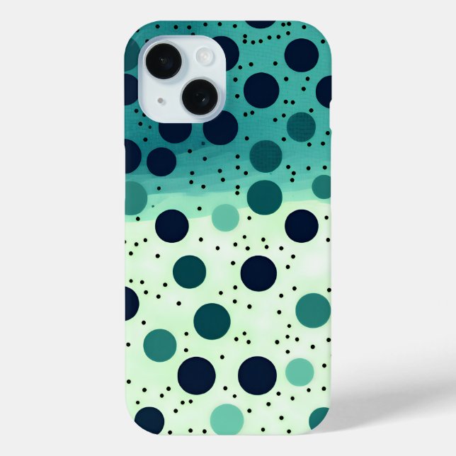 Polka Dot Bliss iPhone 15 Fall Case-Mate iPhone Hülle (Rückseite)