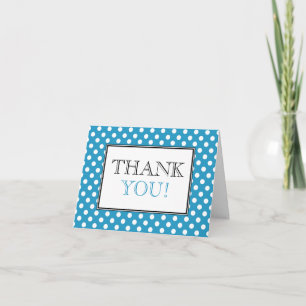 Polka Dot Blue & White Dankeschön Karte