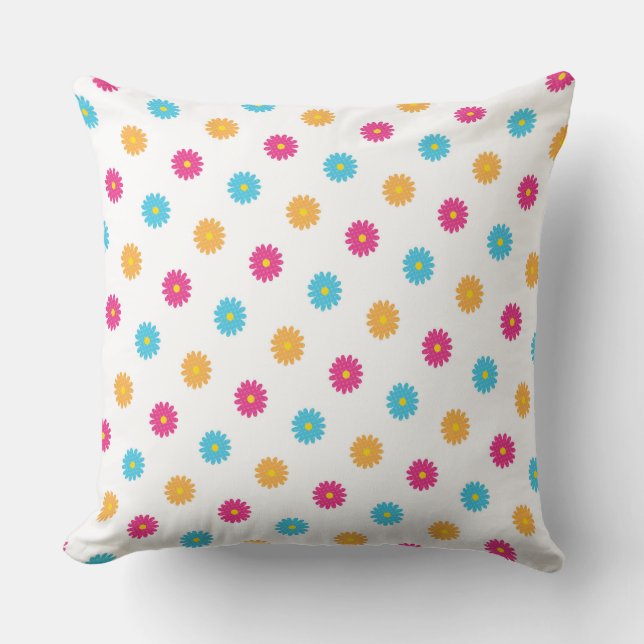 Polka Dot Blume Kissen (Vorderseite)