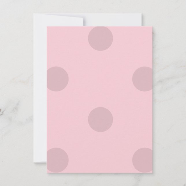 Polka Dot Blush Pink Einladung (Vorderseite)
