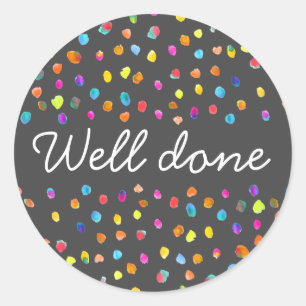 Polka dot boho niedliche Pop Kunst gut gemacht Runder Aufkleber