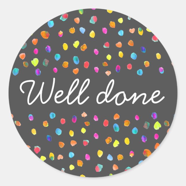 Polka dot boho niedliche Pop Kunst gut gemacht Runder Aufkleber (Vorderseite)