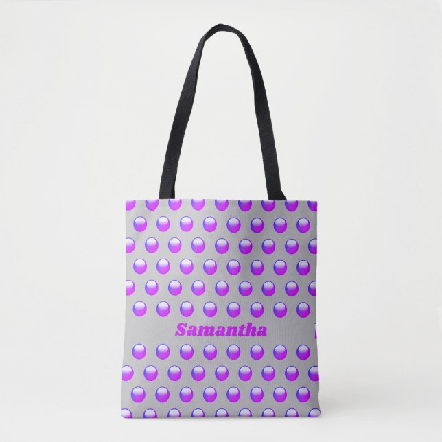 Polka Dot Bright Lila Geometric Säugling Baby (Vorderseite)