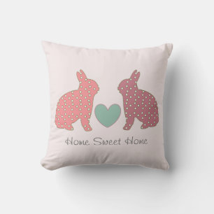 Polka Dot Bunnies Pink Zuhause Sweet Zuhause Kissen