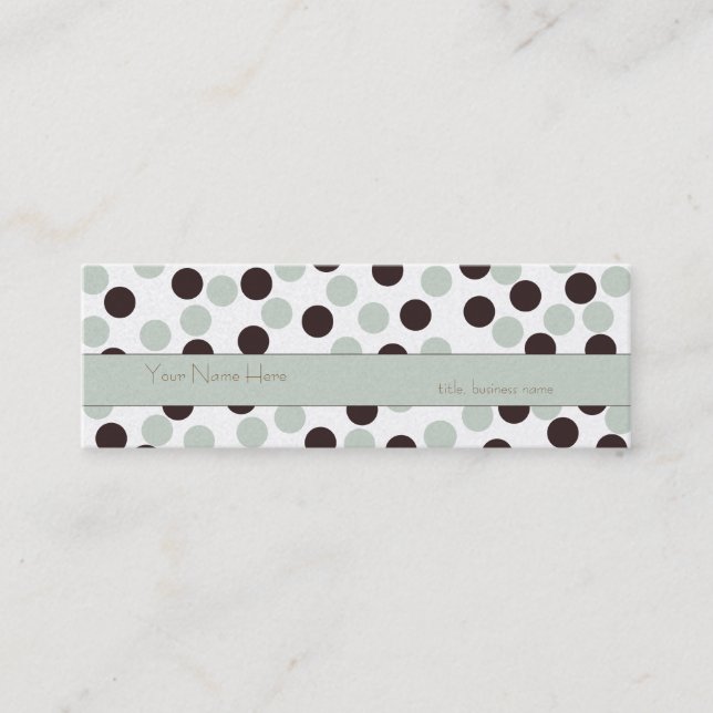 Polka Dot Business Card für die Haut und Schokolad Mini Visitenkarte (Vorderseite)