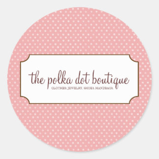 Polka Dot Business Stickers