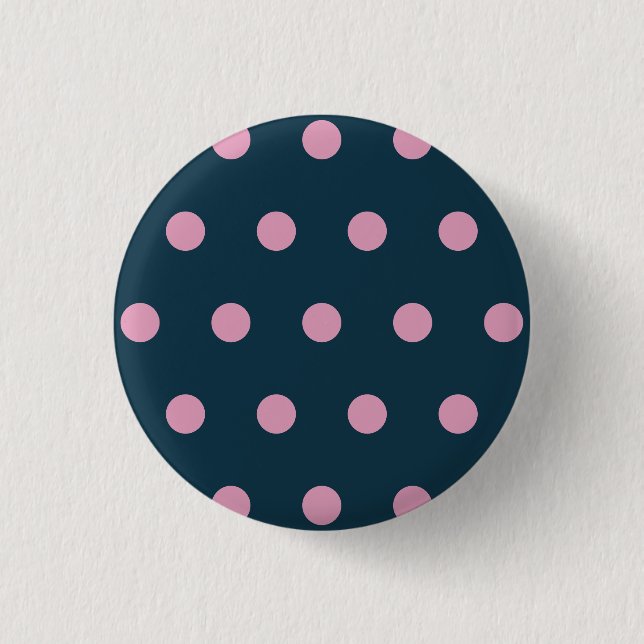 Polka Dot Button (Midnight Blue & Soft Pink) (Vorderseite)