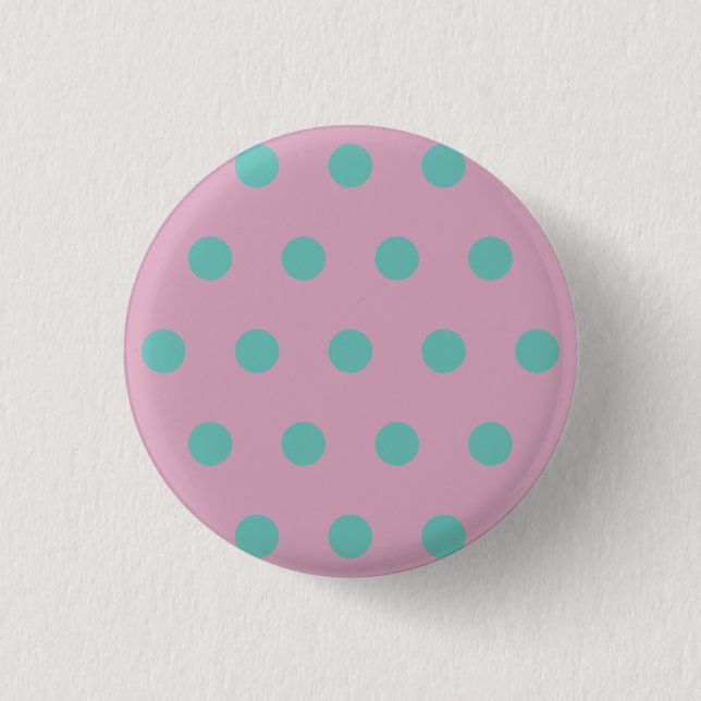 Polka Dot Button (Pink & Aqua) (Vorderseite)
