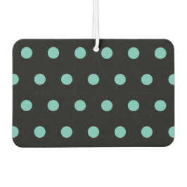 Polka Dot Car Air Freshener (Black & Aqua) Autolufterfrischer