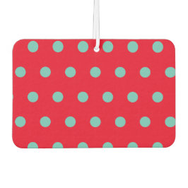 Polka Dot Car Air Freshener (Red & Aqua) Autolufterfrischer