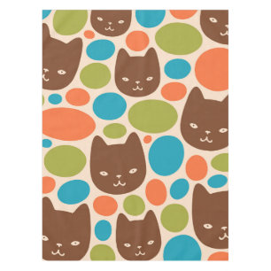 Polka Dot Cats Muster Tischdecke