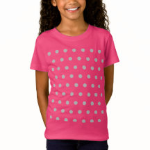 Polka Dot Child's T - Shirt (Hot Pink & Gray)