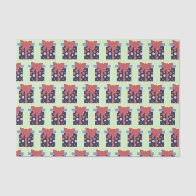 Polka Dot Christmas Present Seidenpapier (Vorderseite)