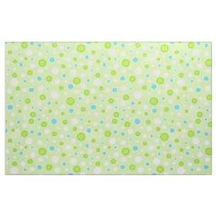 Polka Dot Circles Green Stoff