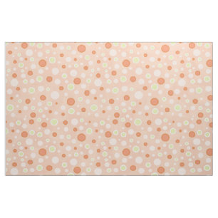 Polka Dot Circles Peach Stoff