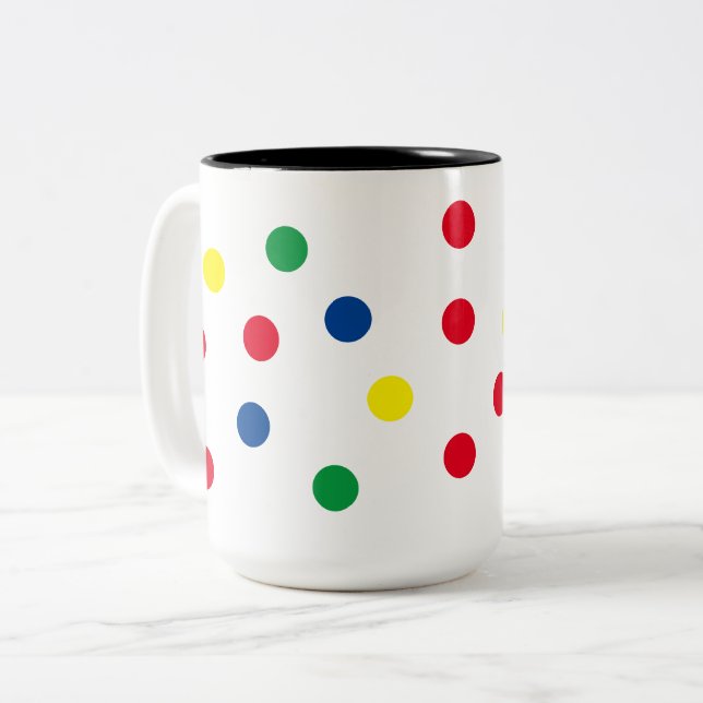 Polka Dot Coffee Tasse (Vorderseite Links)