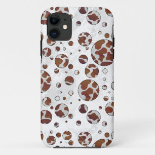 Polka Dot Cow Brown und White Print iPhone 11 Hülle