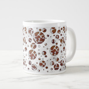 Polka Dot Cow Brown und White Print Jumbo-Tasse