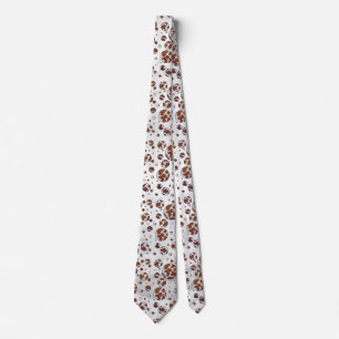 Polka Dot Cow Brown und White Print Krawatte