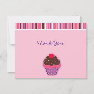 Polka Dot Cupcake Vielen Dank für Ihre Anmerkung K Mitteilungskarte