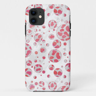 Polka Dot Dalmatiner Rosa und Weiß iPhone 11 Hülle