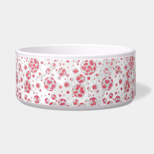 Polka Dot Dalmatiner Rosa und Weiß Napf