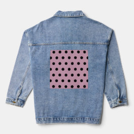Polka Dot Denim Jacket (rosa & schwarz) Jeansjacke