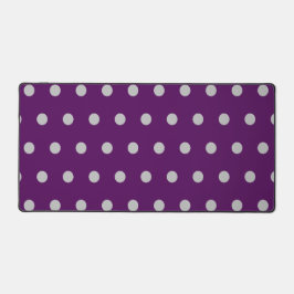 Polka Dot Desk Mat (Plum & Silver) Schreibtischunterlage