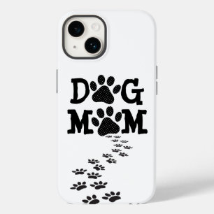 Polka Dot DOG MAMA Pawprints Case-Mate iPhone 14 Hülle