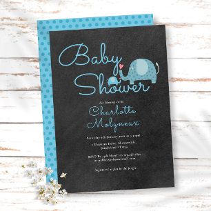 Polka Dot Elefanten-Baby-Party / Sprinkle Boho Einladung