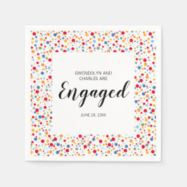 Polka Dot Engagement Party Serviette